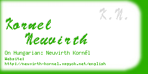 kornel neuvirth business card